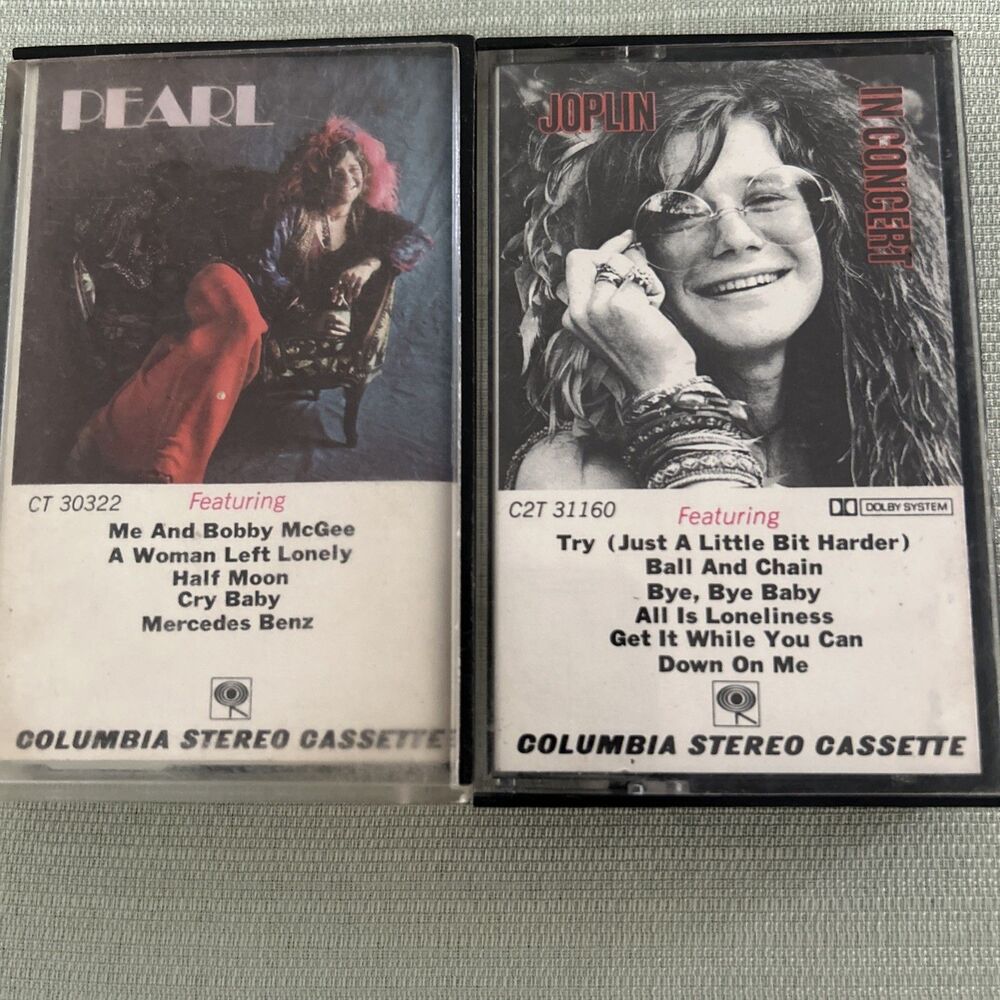 Janis Joplin Cassettes “Pearl “ And  “Janis Joplin In Concert”